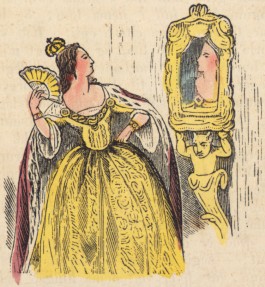 Le miroir magique de Blanche-Neige, illustration d'un recueil islandais de 1852