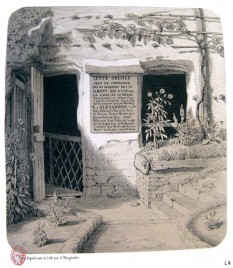 L'entrée du réservoir, Souvenirs de La Roche-Guyon, vues pittoresques et archéologiques du Château et de ses environ par A. Maugendre