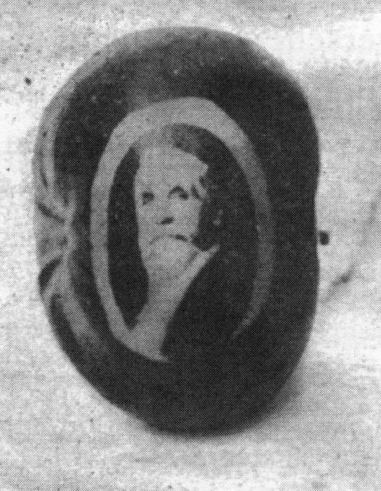 Photographie du Président Émile Loubet sur pomme "d'Api" en 1898
