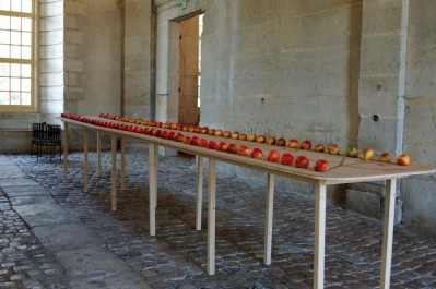 Installation de Mes pommes au Ch&acirc;teau de La Roche-Guyon, 2007